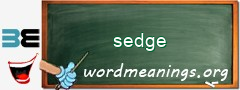 WordMeaning blackboard for sedge